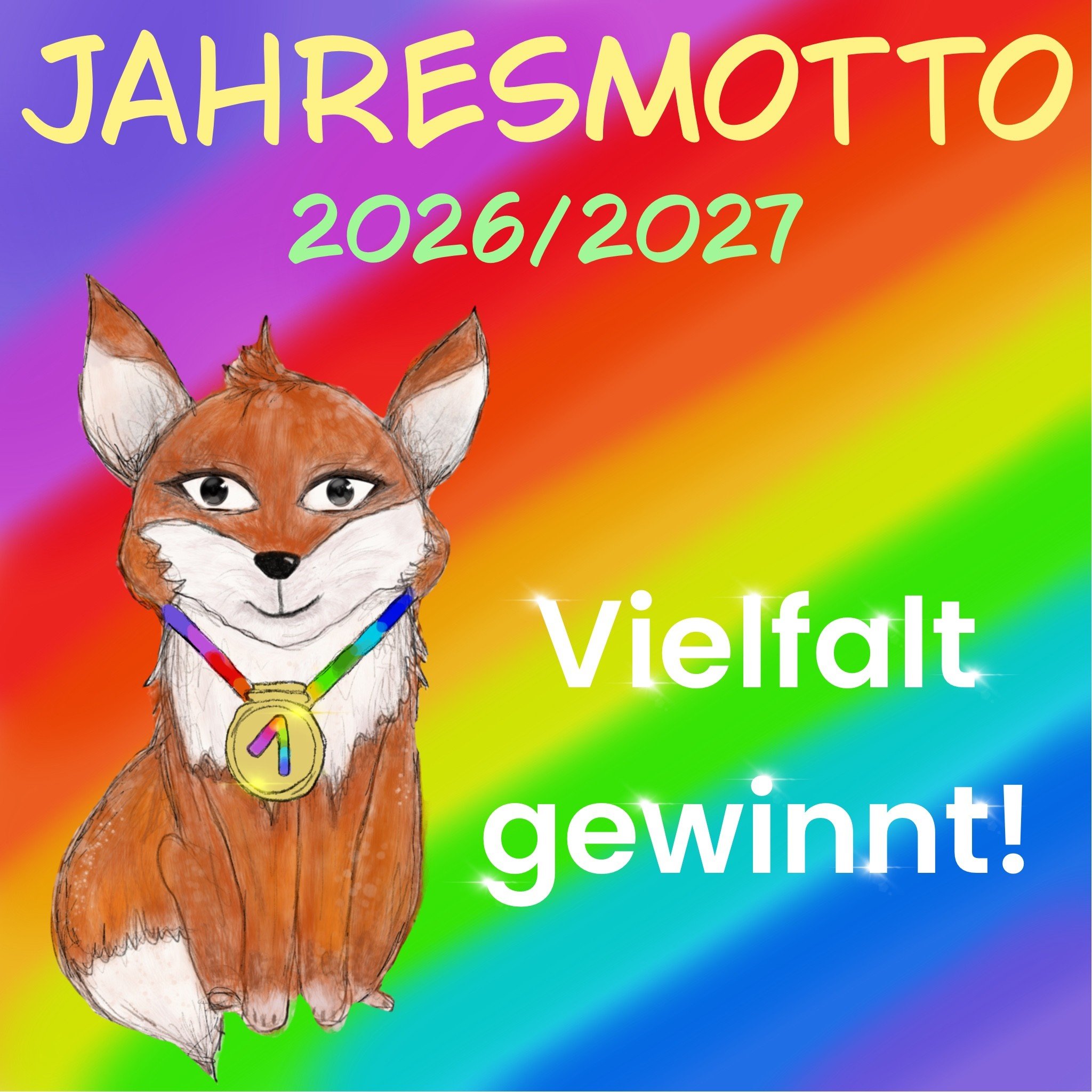 Das Bild stellt unser Jahresmotto "Vielaflt gewinnt!" dar.